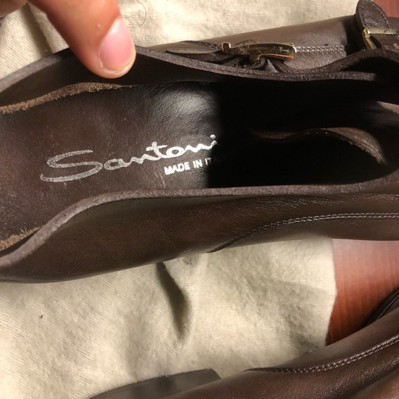 Santoni Double Monk Strap Cap Toe Size 9.5 - Picture 4 of 6